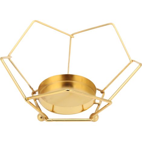 Candelabro nórdico sencillo y geométrico de hierro cromado. (1/5)