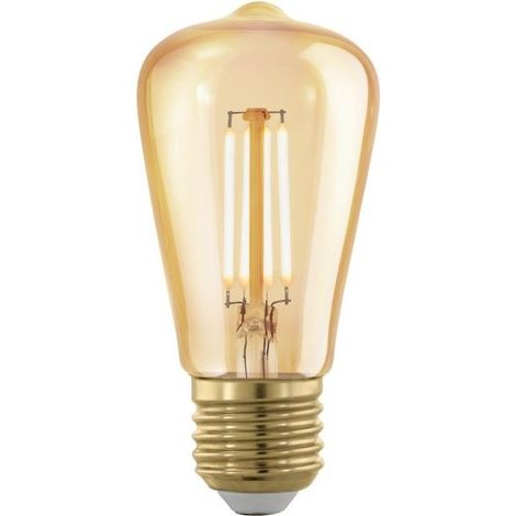 EGLO Ampoule LED Vintage ST48 E27 4 W – 320 lm – Lumière ambrée 1700 K – Dimmable – Réf. 11695