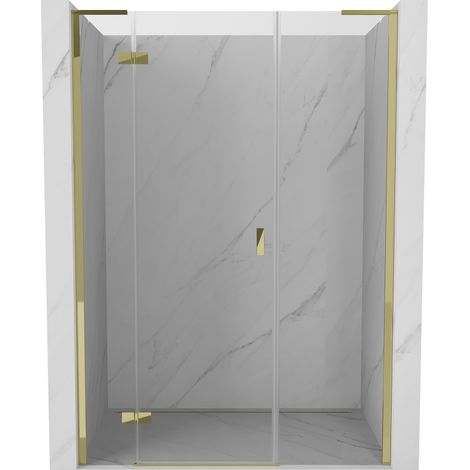 Mexen Mist-H L porte de douche pivotante gauche 150 cm, transparent, doré - 8A5L-150-001-50-00-L (1/5)