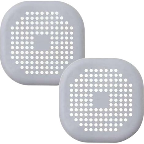 Silikon-Duschablaufstopfen mit Saugnapf, einfach zu montieren, 2er-Pack (grau) (1/4)