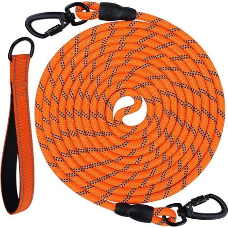 Guinzagli da addestramento per cani Sander Shop, guinzaglio lungo imbottito per cani, 5 m, 10 m, 15 m, 20 m, per addestramento, gioco, campeggio, legatura in giardino, O (1/5)