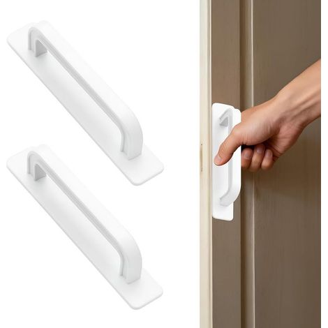 Stück Balkontürgriffe, selbstklebende Türgriffe, Außentürgriffe, selbstklebende Türgriffe für Möbel, Schränke, Fenster und Schiebetüren (Weiß) (1/5)