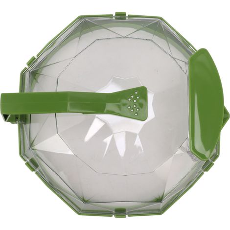 Pare-éclaboussures pour micro-ondes en polycarbonate avec poignée d'extension, vert gazon, idéal pour la cuisine. (1/5)