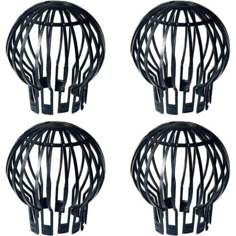 filtres à gouttière, 4 pièces , protege gouttiere, Fabriqué en plastique, durable, antirouille, drainage lisse, adapté pour gouttière, drainage de toit (noir, 5,7 x 4,9 x 1,7 pouce)