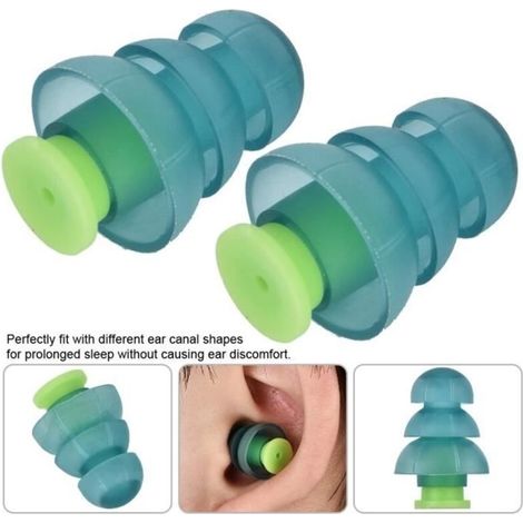 Noise Reduction Silicone Earplugs, Detectable, for Learning, Sleeping, Travel, Hearing Protection, KA488 (1/4)