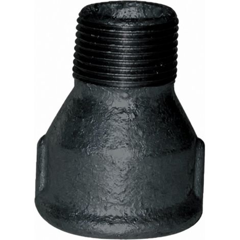 Reduzierte Muffe 15x21 / 12x17, männlich weiblich schwarz
