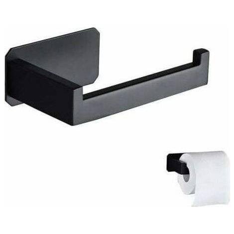 Ahlsen Original Stainless Steel Toilet Paper Holder Wall Mounted Toilet Paper Holder Without Drilling Black Toilet Paper Holder 3M Adhesive for Bathroom Decoration WC Kitchen Accessory (1/5)