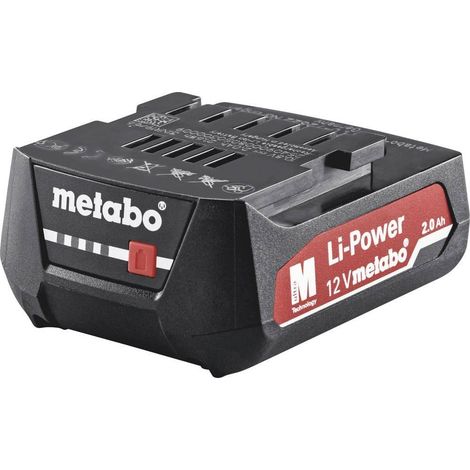Batteria Metabo 12V 2,0Ah nera e rossa (1/2)