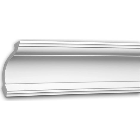 Eckleiste Profhome 650248 Deckenleiste Stuckleiste Zierleiste Neo-Klassizismus-Stil weiß 2 m