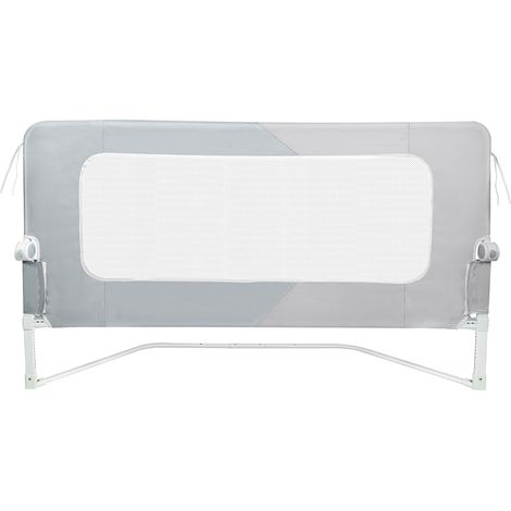 Haloyo® Telaio per cancelletto di sicurezza pieghevole e portatile, barriera per letto per bambini, sponda per letto portatile, 150x73-86 cm, grigio (1/5)