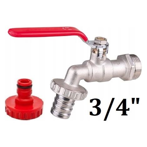 Conector rápido de 3/4 para válvula de bola de jardín