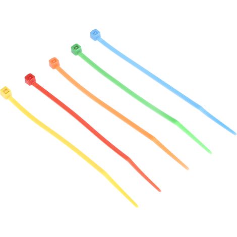 Serre-câble RS PRO , couleur "Assorti en Nylon 66, 100mm x 2,5 mm ( Prix pour Sachet de 250 )