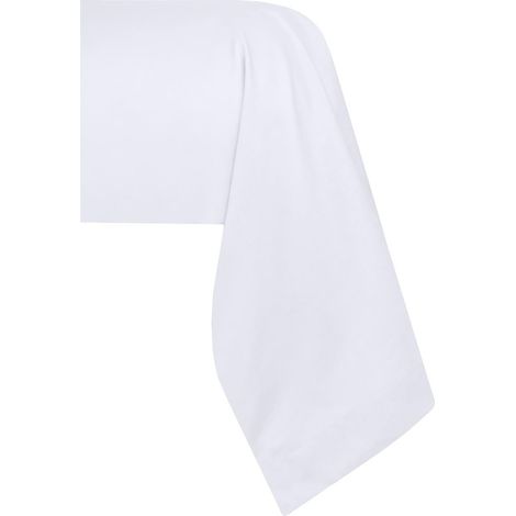 1 Taie de traversin percale de coton uni 45 x 185 cm Elysee blanc (1/3)