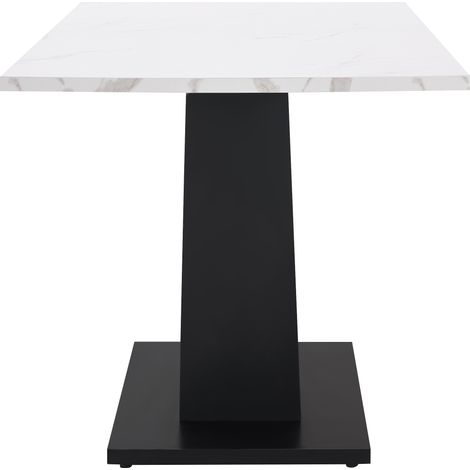 Ensemble table et chaises, 5 pièces, 1 table + 4 chaises, velours et MDF, noir (1/5)