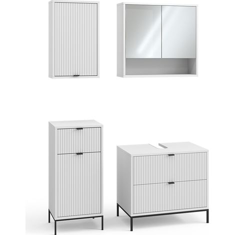 Meubles bain Eliza, Blanc, 4 pièces, Vicco (1/5)