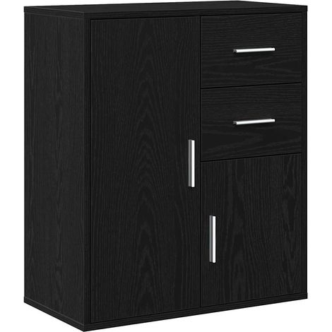 Maison Exclusive - Aparador Roble Negro 60 x 31 x 70 cm Madera de (1/5)