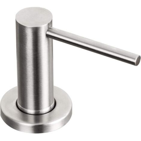 Distributeur de Savon pour Évier de Cuisine Nickel Brossé  Pompe de Comptoir en Acier Inoxydable Lotion pour les Mains Bouteille Intégrée Lotion Bouteille Intégrée (1/5)