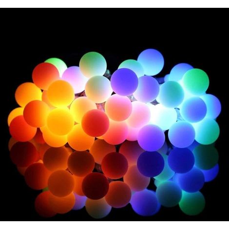 Kugelförmige Lichterketten, 6 m, 40 kleine LED-Kugeln, batteriebetriebene Dekorationsbeleuchtung für Innen- und Außenbereich, für Zuhause/Schlafzimmer/Garten/Balkon/Party/Weihnachten und Hochzeit (meh