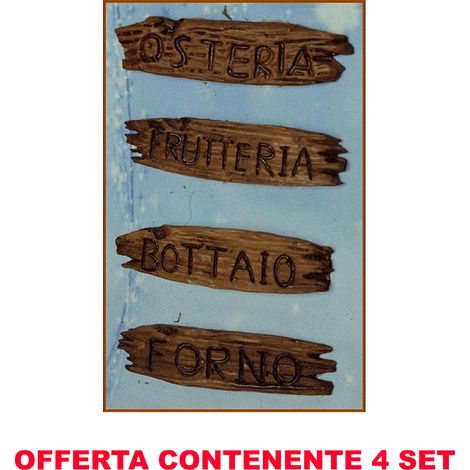 OFFERTA 8 INSEGNE BOTTEGHE 6,5X1,5CM