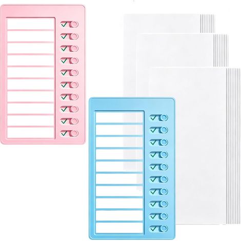 Memo-Kunststofftafel,Notizbrett für tägliche, mit Blank Papier für Aufgabe (1/2)