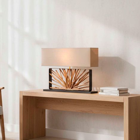 Lampe effet racines 80x20x60 cm en bois et métal (1/3)