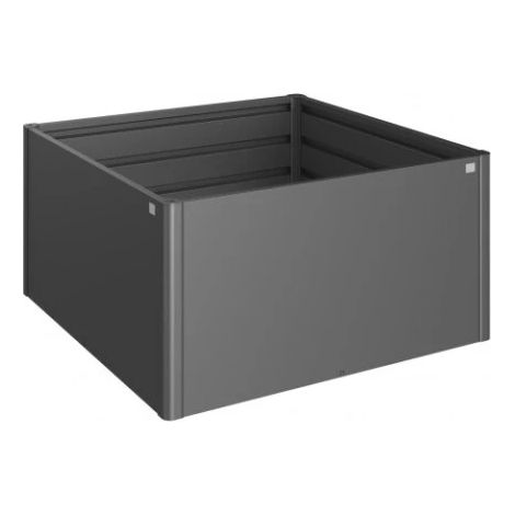 aiuola rialzata da esterno grigio scuro metallizzato, misura 1,5x1,5 - biohort