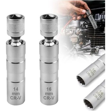 Satz bestehend aus 2 Zündkerzenschlüsseln (14 mm und 16 mm), Zündschlüssel, Magnetstecker, 3/8"-Steckschlüssel, Ausbauwerkzeug für die Zündkerze (1/5)