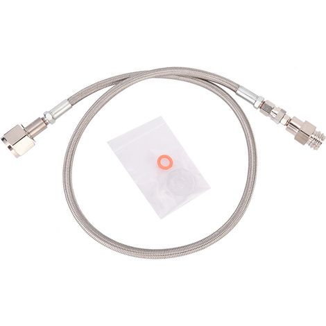 Tuyau haute pression 1m G1/2 pour CO2, adaptateur direct CGA320 vers réservoir extérieur (Argent) (1/5)