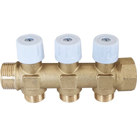 Raccoglitore sanitario con rubinetteria integrata 3/4" 2 uscite