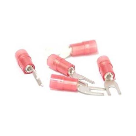 Capocorda Forcella 1,5 mm Preisolato Rosso Foro 3 Rinforzato (1/2)