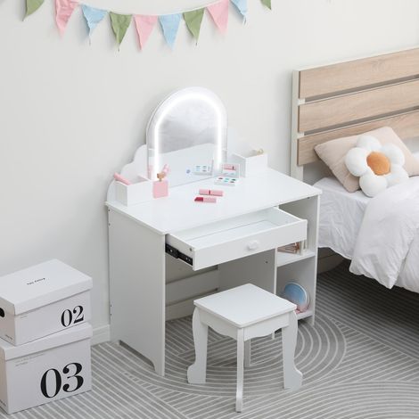 Coiffeuse Enfants Fille avec Tabouret (1/5)