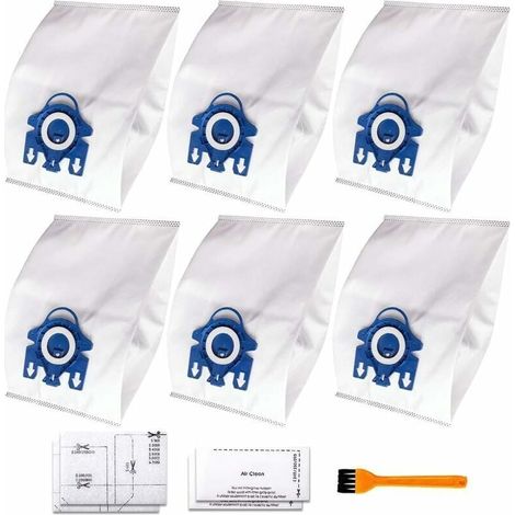 Bolsas  Efficiency para aspiradoras Miele tipo GN, compatibles con las series Miele S2, S5, S8, Classic, C1, Complete, C2 y Complete C3 (10 bolsas, 4 filtros de algodón y 1 cepillo). (1/4)