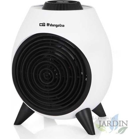 Radiateur soufflant 2000W Orbegozo. Sélecteur rotatif à trois positions. Fonction ventilateur