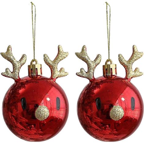 Baumkugel-Hängedekoration für Weihnachtsfeier, Haus, Garten, Veranda (2 Sets) bd (1/5)