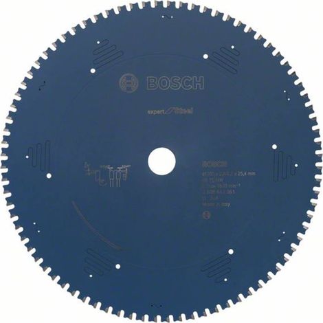 Bosch Accessories Expert for Steel 2608643061 Lama circolare 305 x 25.4 x 2.2 mm Numero di denti: 80 1 pz.