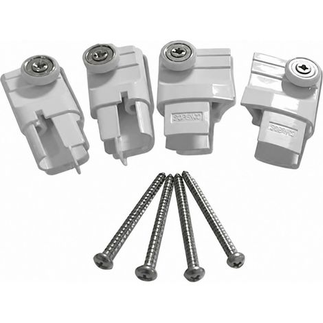 Lagerkit mit Halterungen LUNES 2P, 2A Weiß und Chrom