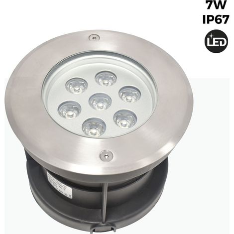 Balise LED encastrable au sol 7W - Blanc chaud - Ø15cm- IP67 - - Blanc Chaud (1/5)