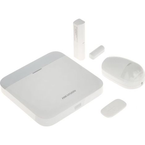 Hikvision AXPRO KIT centrale 64 zone + telecomando + rivelatore + contatto - DS-PWA64-Kit-WE