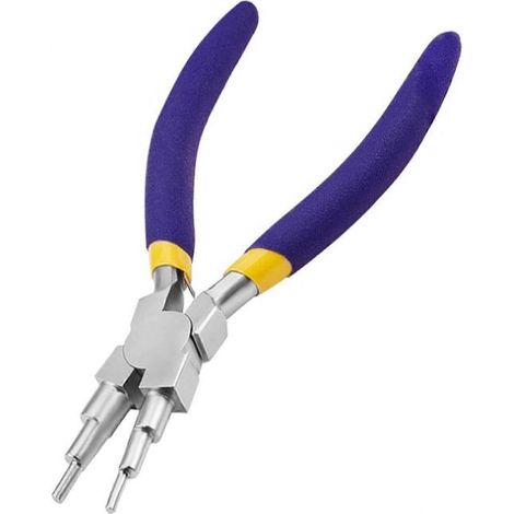 Pince à bijoux 6 en 1 pour la fabrication de bélières, fil d'acier au carbone de 15 cm (6 pouces), pour la création de bijoux artisanaux, diamètres de 3 à 10 mm. (1/4)