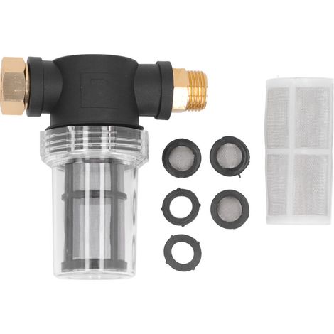 Jeffergarden Crépine d'entrée de tuyau d'arrosage 3/4 pour nettoyeur haute pression, accessoire pour sédiments d'eau (1/5)