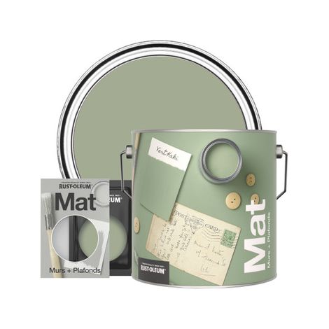 Peinture Murale Lessivable - Vert Kaki (1/3)