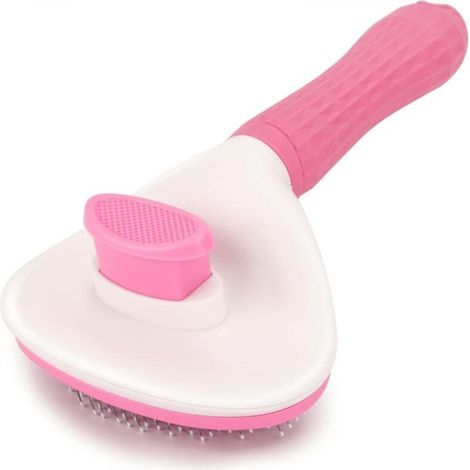 [JAMAIS UTILISÉ] Peigne pour animaux de compagnie rose massage autonettoyant peigne pour chat peigne pour animaux de compagnie