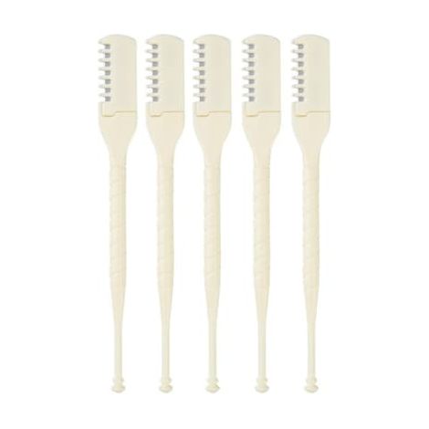 Lot de 5 tondeuses manuelles pour poils de nez - Tondeuses sûres en acier inoxydable et plastique, compatibles avec tous les nez (1/5)