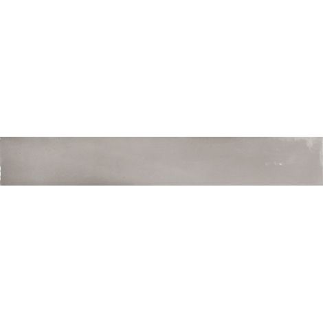 Carrelage mur effet zellige gris 6,5x40 cm MANACOR MERCURY GREY (vendu par boite de 1m2) (1/3)