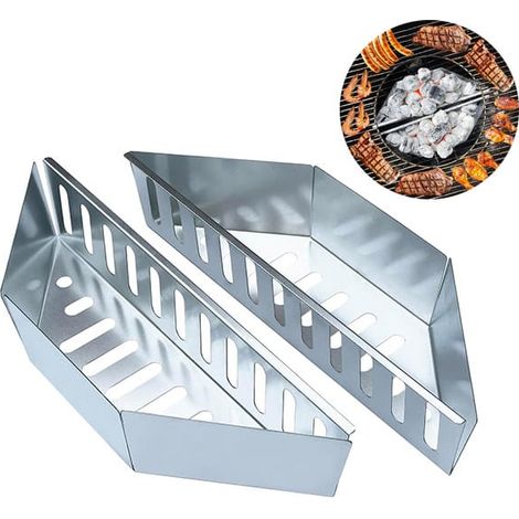 Cesta de carbón, paquete de 2 accesorios de cocina de repuesto para soporte de cesta para parrilla de barbacoa (1/5)