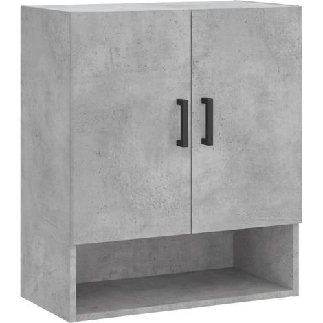 Armoire murale Salon,Meuble bas de Rangement,Meuble TV gris béton 60x31x70 cm bois d'ingénierie -66895 (1/5)