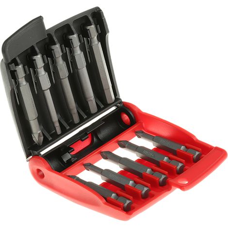 Facom – Jeu d'embouts de vissage 50 mm x 10 pièces – Tête Phillips, Pozidriv, Torx – Pour visseuse électrique – Embouts pour bois dur