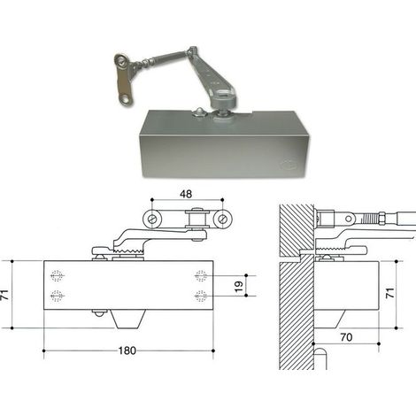 Ferme-porte aérien MAB Force 3 503 BR Bronze