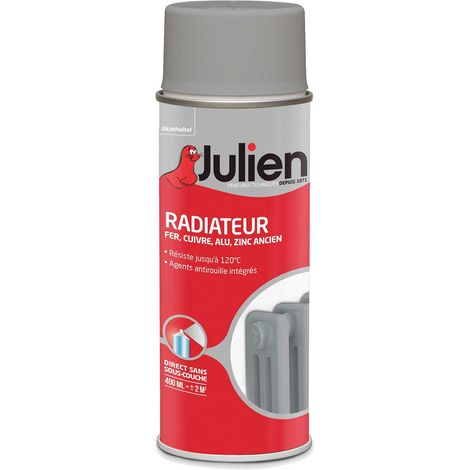 Peinture aérosol pour Radiateur - Satin Titanium - 400 ml - Julien
