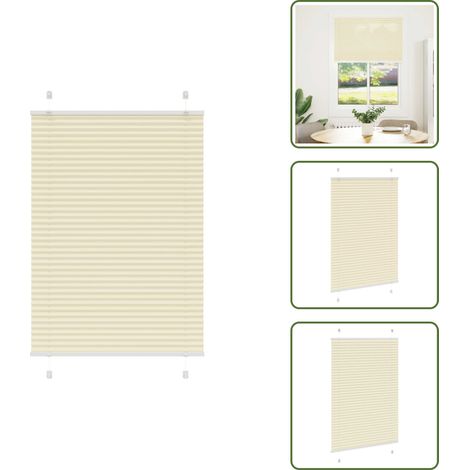 vidaXL Plissee Creme 90x150 cm Stoffbreite 89,4 cm Polyester (1/5)